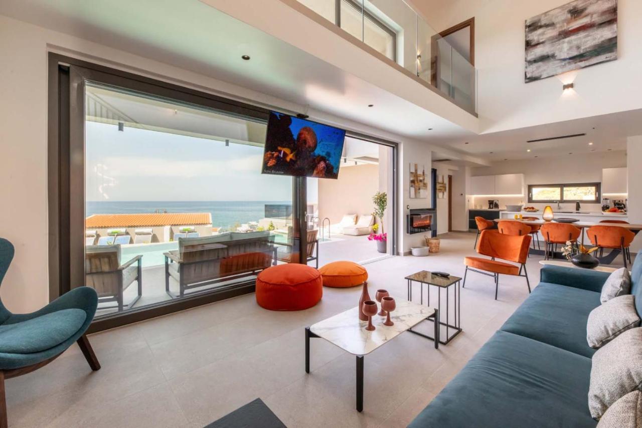 Seafront Villas I "Free" Heated Pools & 100M To Sea Chania  Exterior foto