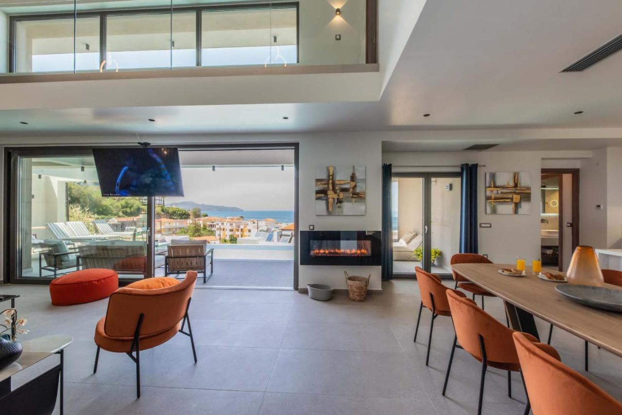 Seafront Villas I "Free" Heated Pools & 100M To Sea Chania  Exterior foto