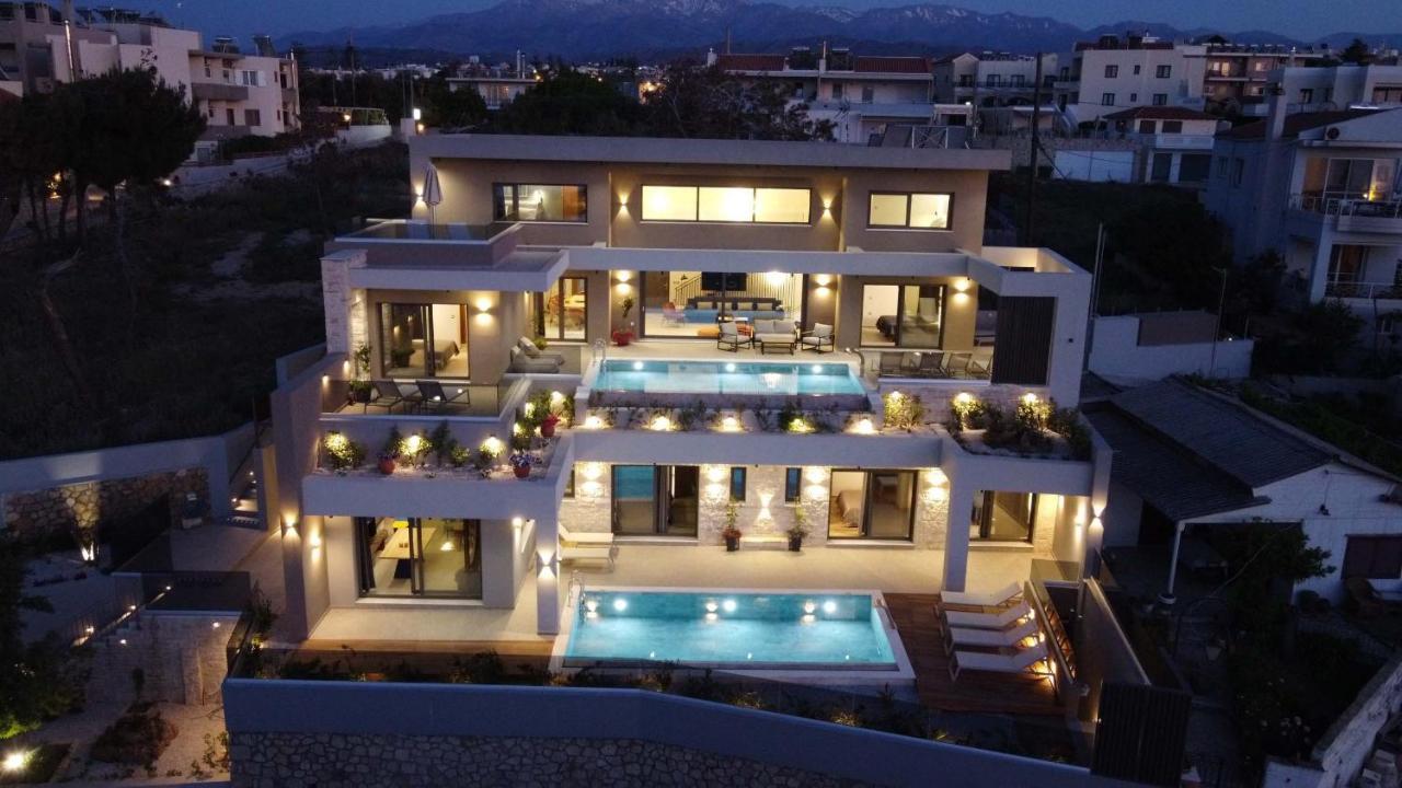 Seafront Villas I "Free" Heated Pools & 100M To Sea Chania  Exterior foto