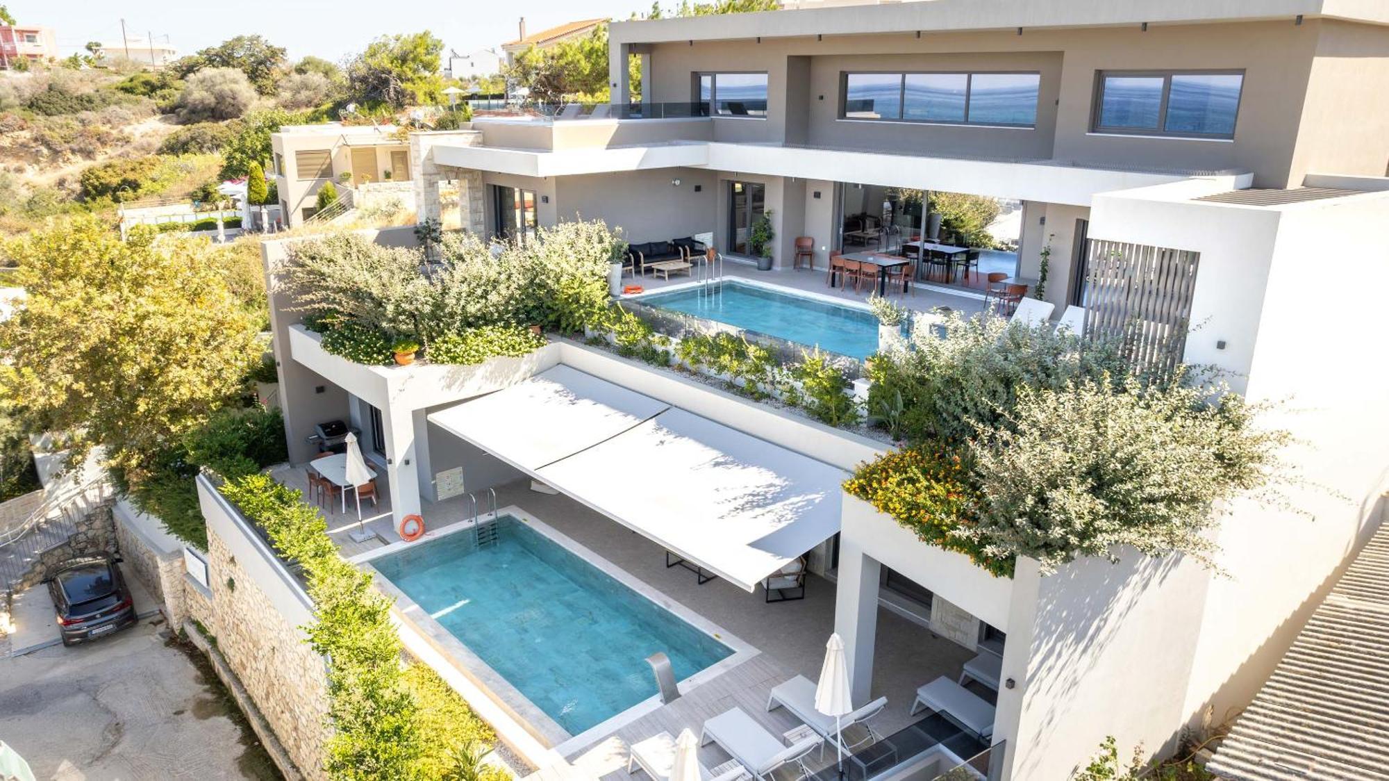 Seafront Villas I "Free" Heated Pools & 100M To Sea Chania  Exterior foto