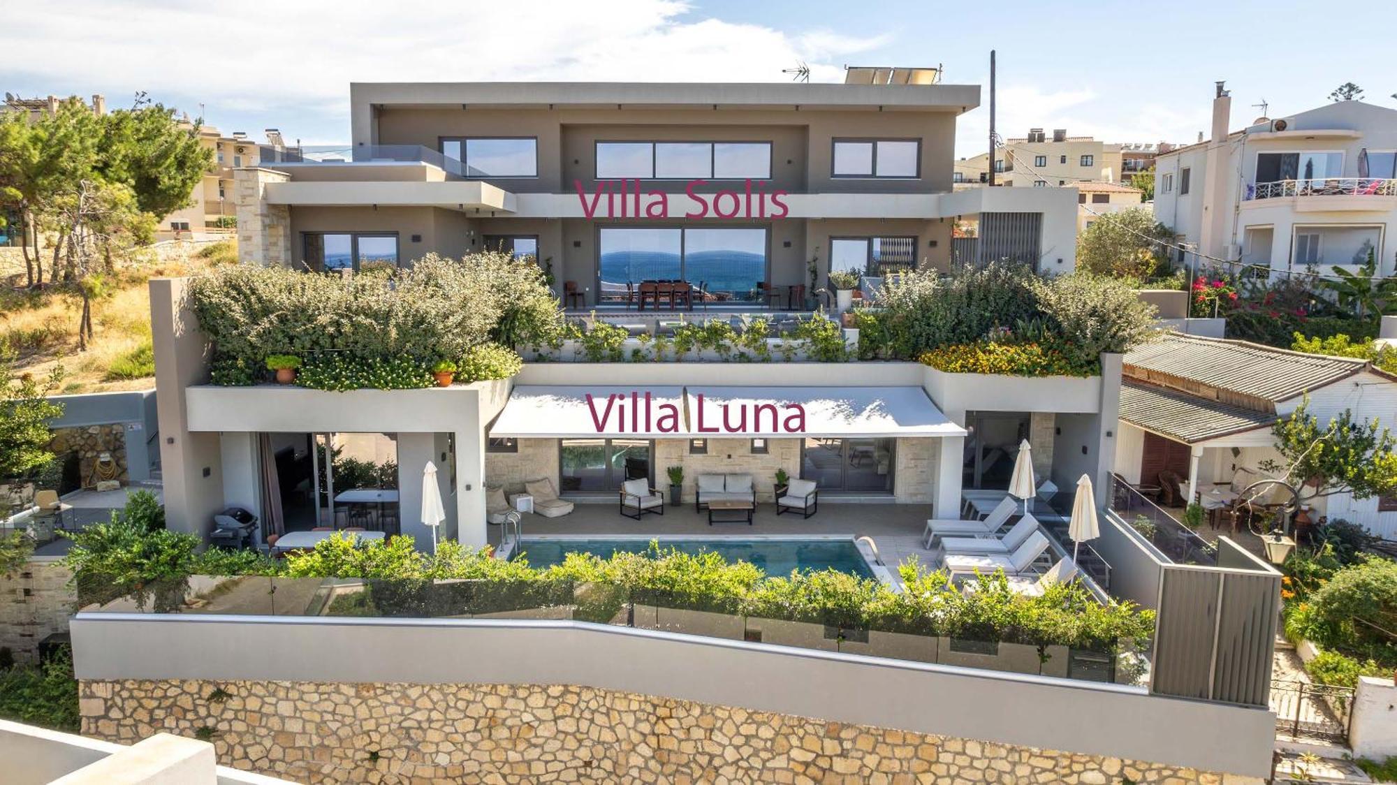 Seafront Villas I "Free" Heated Pools & 100M To Sea Chania  Exterior foto